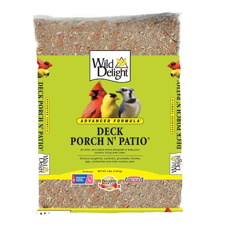 Wild Delight Wild Delight Deck Porch N Patio Assorted Species Sunflower Seeds Wild Bird Food 5 lb 374050